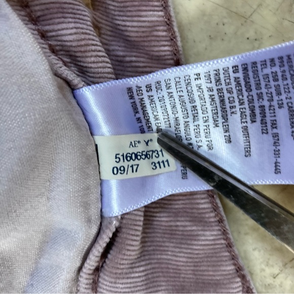 American Eagle Hi-Rise Jegging Corduroy Pants Super Stretch X4 - Picture 10 of 15